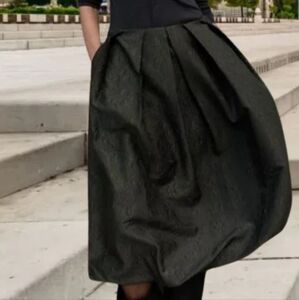 Zara Green A-Line Balloon Skirt Sixe XS